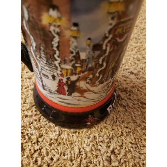 Budweiser Stein/Mug Collector Series A Perfect Christmas (Handcrafted) Vintage - Picture 5 of 10